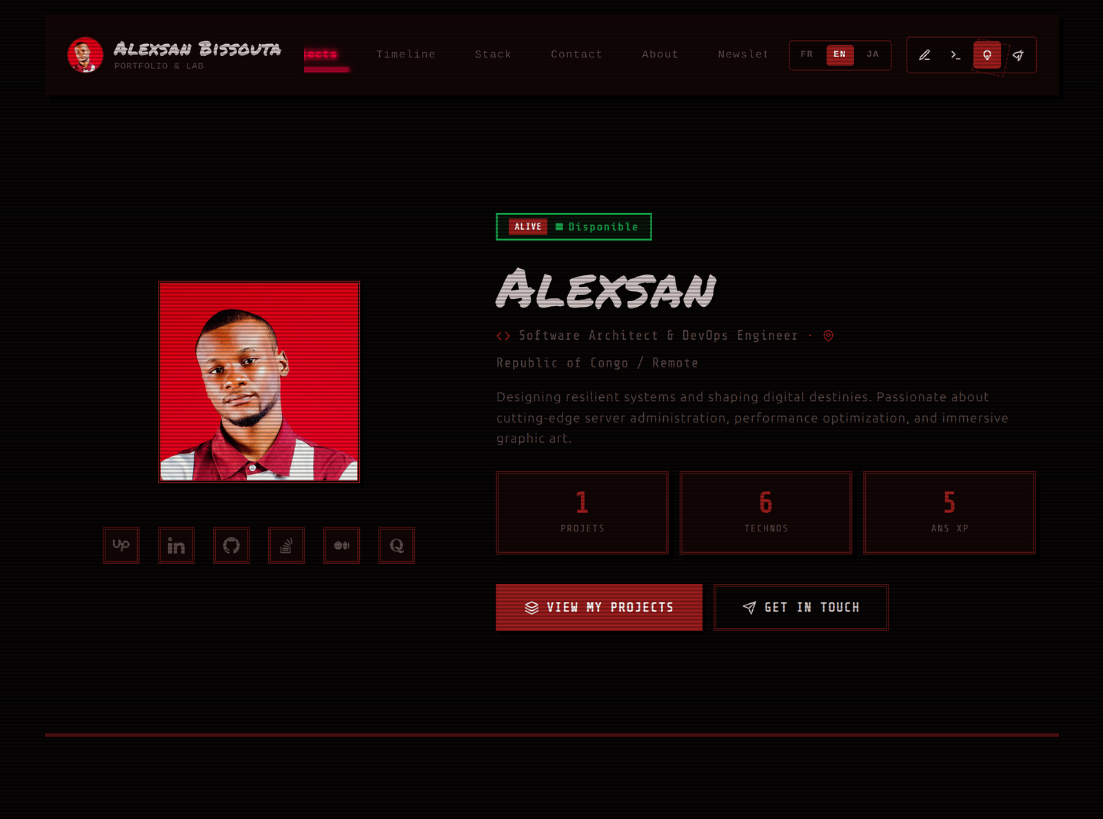 Screenshot 3 de Alexsan Dev Folio - Portfolio & Admin Panel